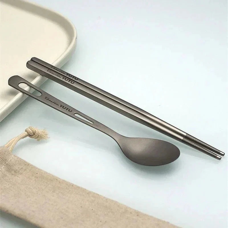 Titanium Camping Tableware Kit